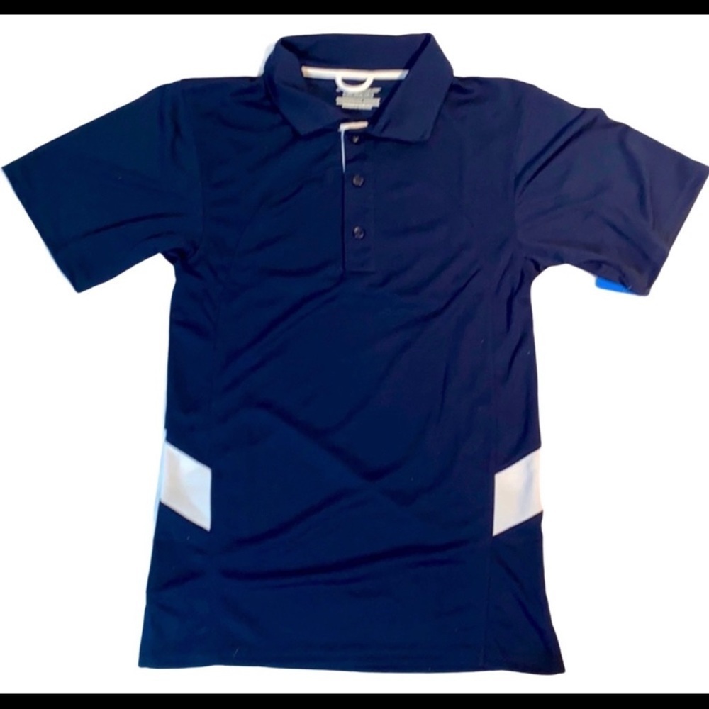 Lot of Six Brooks Short Sleeve Active Polos 3 Navy Blue White 1 B&W 2 Grey White